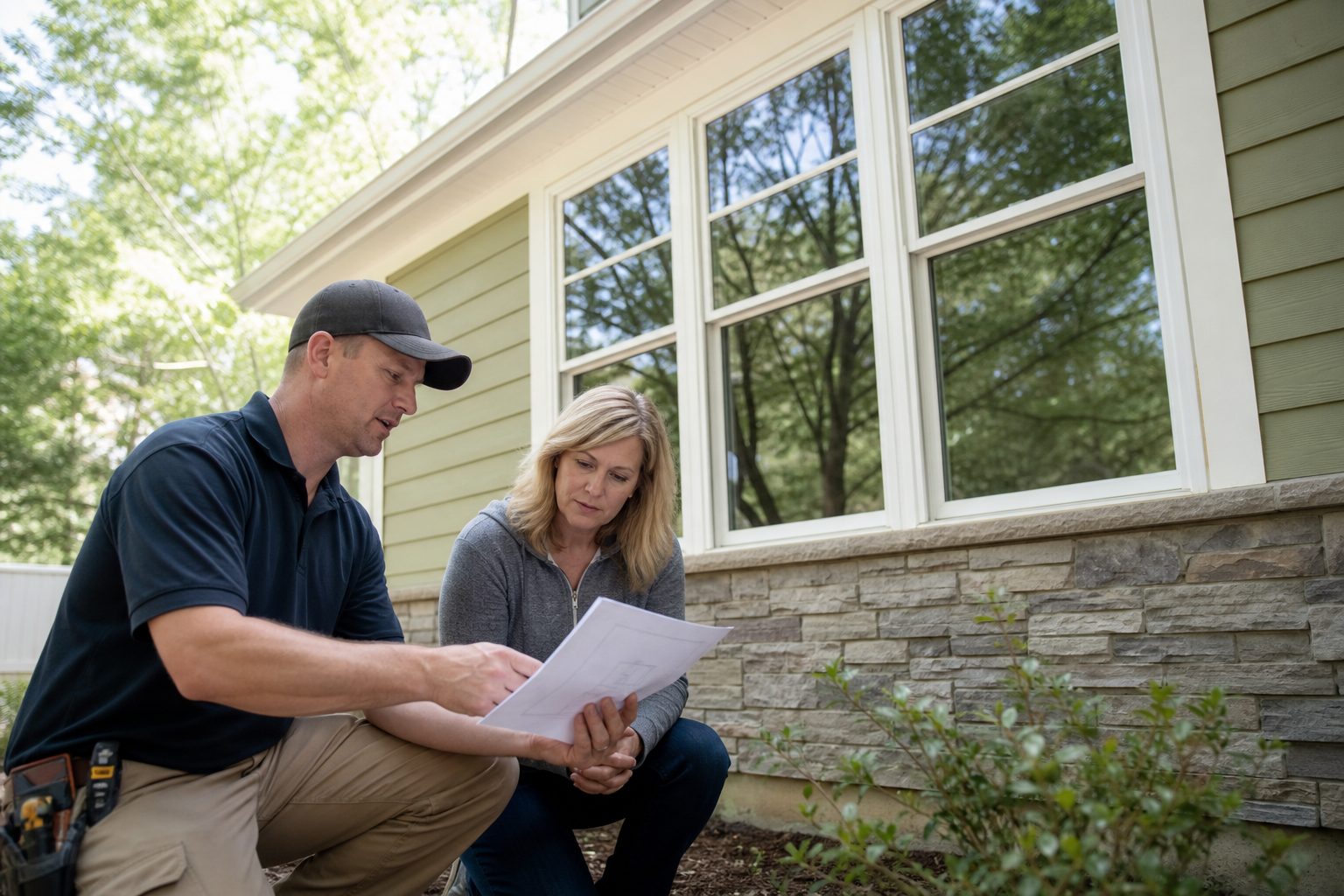 Contact Huntsville Alabama Windows editorial illustration