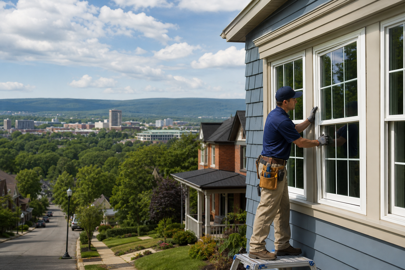 Window Replacement in Huntsville, AL editorial illustration
