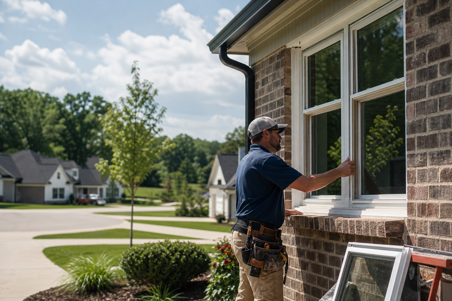 Window Replacement and Installation in Meridianville, Alabama editorial illustration